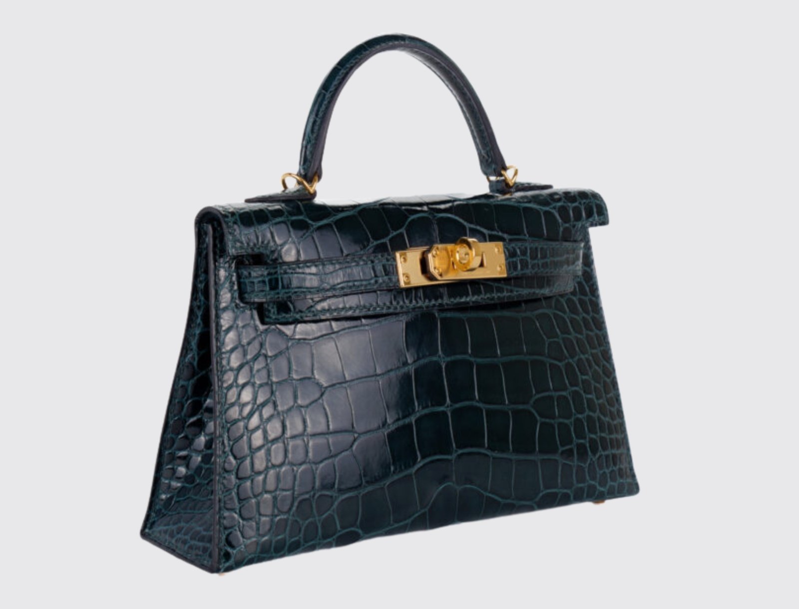 Hermes Mini Kelly in Vert Cypress